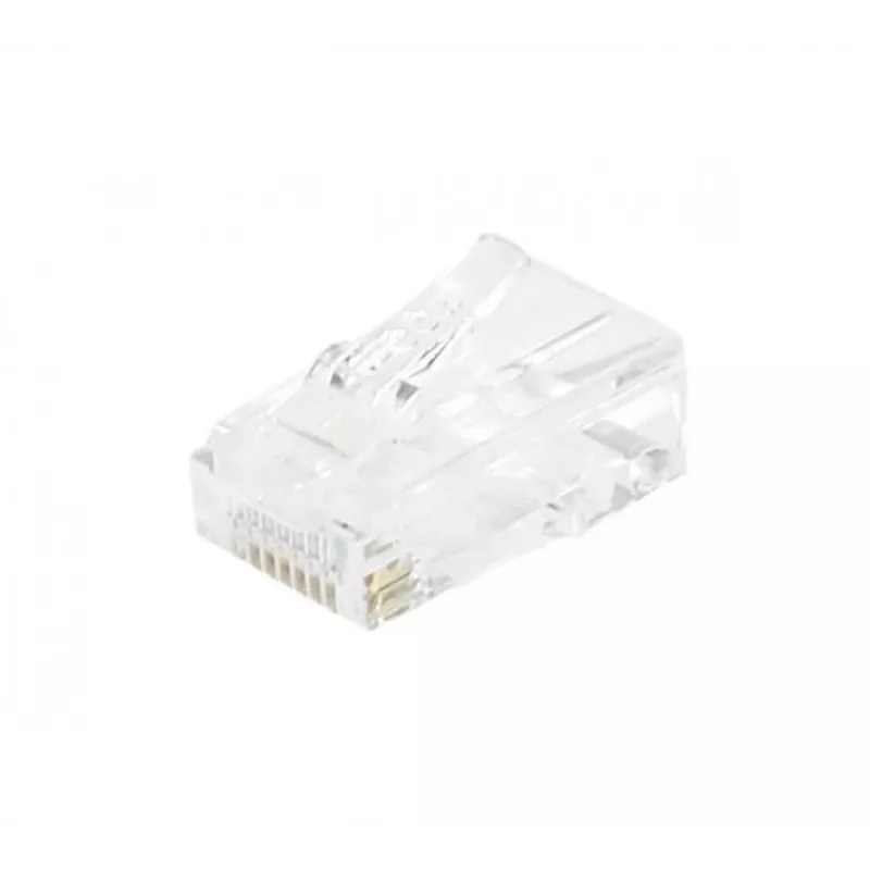 EXERTIS CONNECT RJ45 modulárny konektor Cat. 6 UTP pre lankový kábel, transparentný, balenie 10 ks 920560