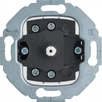 Hager WDE387503 2-násobný otočný sériový prepínač 10A 250V AC podomietkový polárna biely