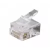 Exertis Connect RJ12 modulárny konektor pre plochý kábel, nezatienený, 6P6C, balenie 10 ks (920630)