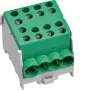 HAGER KH35E8 1-pólový blok odbočovacích svoriek hlavného vedenia, 10-35 mm², 125 A, zelený