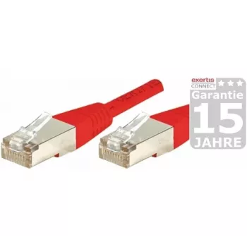 EXERTIS CONNECT Cat.5e F/UTP patch kábel, červený, 2,0 m, Slim Snagless Boot 847143