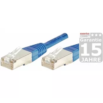 EXERTIS CONNECT Cat5e F/UTP patch kábel, RJ45, modrý, 0,5 m 847164