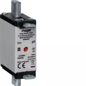 Hager NH poistková vložka LNH0035MK NH000 gG 500V 35A s izolačnou rukoväťou