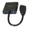 Exertis Connect 051248 VGA na HDMI adaptérový kábel 0,15 m čierny
