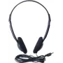 Exertis Connect On-Ear káblový headset s mikrofónom na ramene, 3,5 mm jack, čierny (059201)