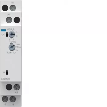 Hager EZD100 multifunkčné časové relé 24-240V AC/DC, 10 funkcií, 1 CO kontakt, DIN lišta