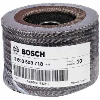 Bosch X431 štandardný lamelový brúsny kotúč na kov, rovný, 125 mm, zrnitosť 80, sklolaminátový nosič 2608603718