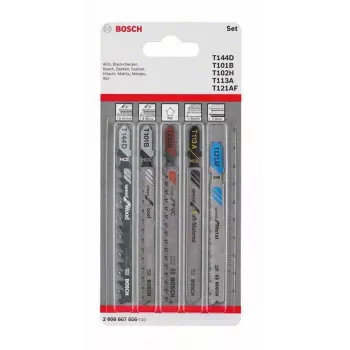 Bosch Accessories 2608667856 sada čepeľov do priamočiarej píly Allrounder, 5-dielna