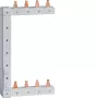 HAGER KCF663S vertikálna fázová lišta, 3-pólová, 63 A, 400 V, 10 mm², vľavo/vpravo