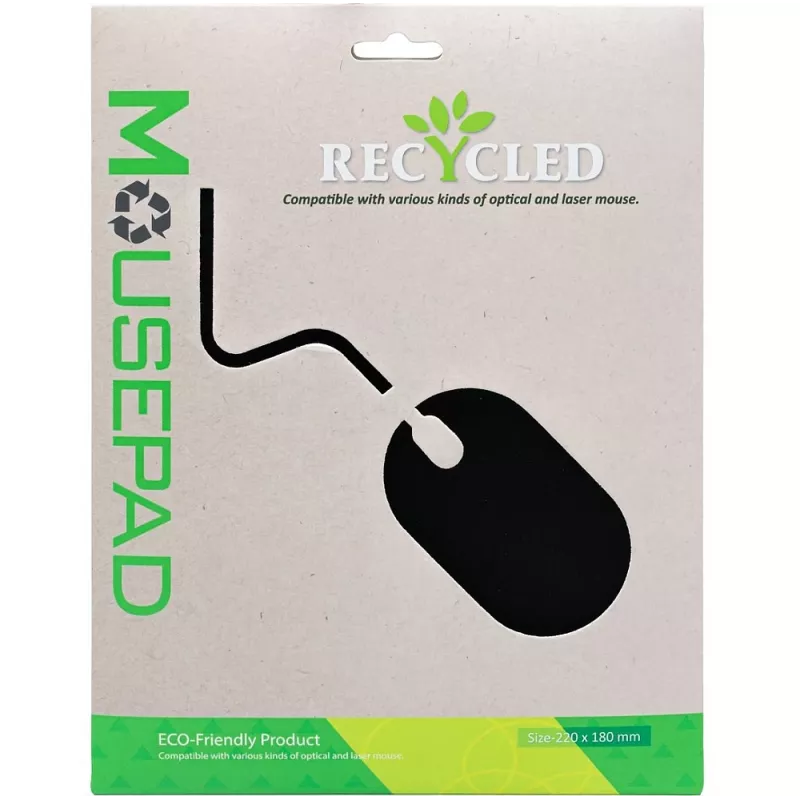 Exertis Connect podložka pod myš, recyklovaný materiál, 220 x 180 mm, čierna