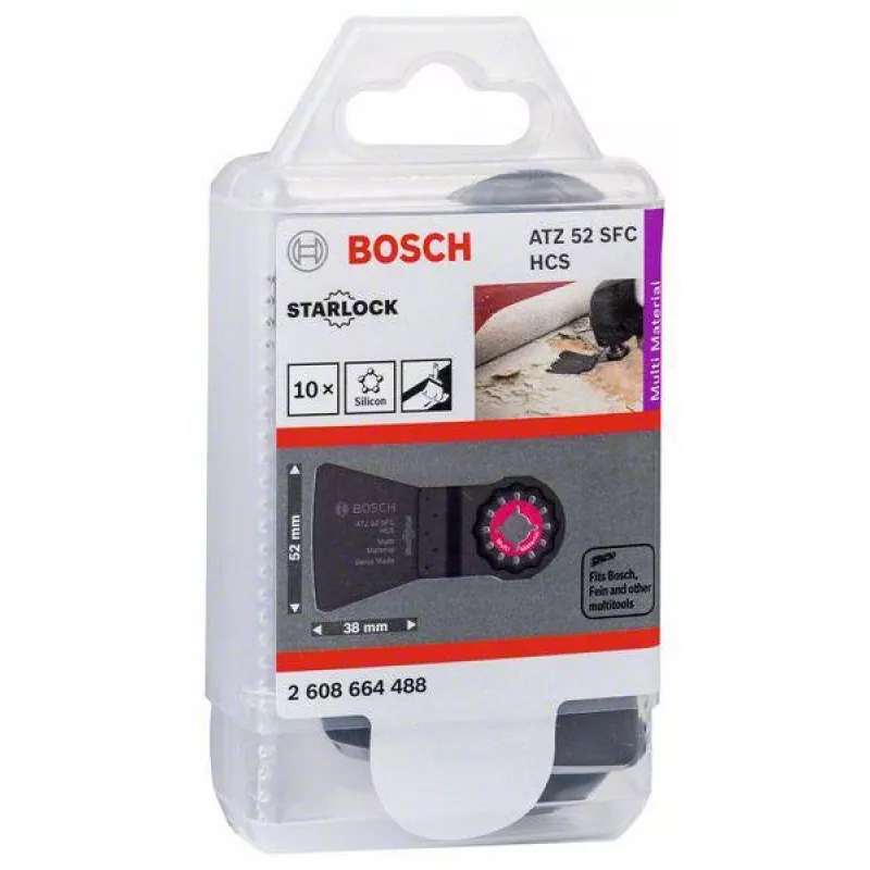 Bosch StarlockPlus HCS škrabacia čepeľ ATZ 52 SC, 52 mm, balenie 10 ks 2CPX062126R9999