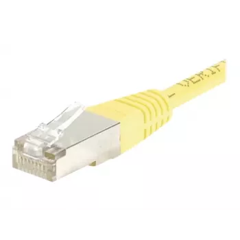 EXERTIS CONNECT Cat.6 F/UTP patch kábel, 7 m, žltý, štíhly Snagless Boot 245570