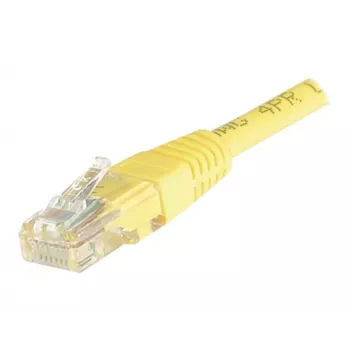 EXERTIS CONNECT Cat6 U/UTP medený patch kábel, 0,5 m, žltý, Snagless RJ45 EXC245700