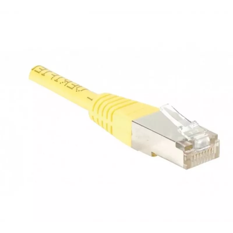 EXERTIS CONNECT Cat.5e F/UTP patch kábel, žltý, 0,5 m, Slim Bend Protection 847161