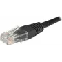 EXERTIS CONNECT Cat6 U/UTP patch kábel, 1 m, čierny, RJ45, ochrana západky 246772