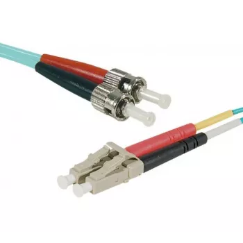 EXERTIS CONNECT optický patch kábel Eco, 50/125 µm, OM3 vlákno, LC duplex konektor/ST duplex konektor, aqua, 5,0 m UPC UPC brús (392734)