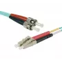EXERTIS CONNECT optický patch kábel Eco, 50/125 µm, OM3 vlákno, LC duplex konektor/ST duplex konektor, aqua, 5,0 m UPC UPC brús (392734)