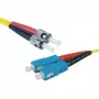 Exertis Connect ST/UPC na SC/UPC Singlemode duplex optický patch kábel, 2m, OS2, LSZH, žltý 392882