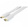 EXERTIS CONNECT High Speed HDMI plochý kábel, pozlátené konektory, HDMI Type-A samec na Type-A samca, biely, 1,8 m 128312