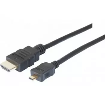 EXERTIS CONNECT Micro HDMI kábel High Speed s Ethernetom, pozlátený, HDMI Type-A na Micro HDMI Type-D, 1,0 m 128490