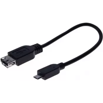 EXERTIS CONNECT Micro USB OTG adaptér kábel, USB-A samica na Micro-B samec, 0,15 m, čierny 532416