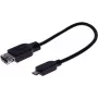 EXERTIS CONNECT Micro USB OTG adaptér kábel, USB-A samica na Micro-B samec, 0,15 m, čierny 532416
