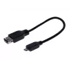 EXERTIS CONNECT Micro USB OTG adaptér kábel, USB-A samica na Micro-B samec, 0,15 m, čierny 532416