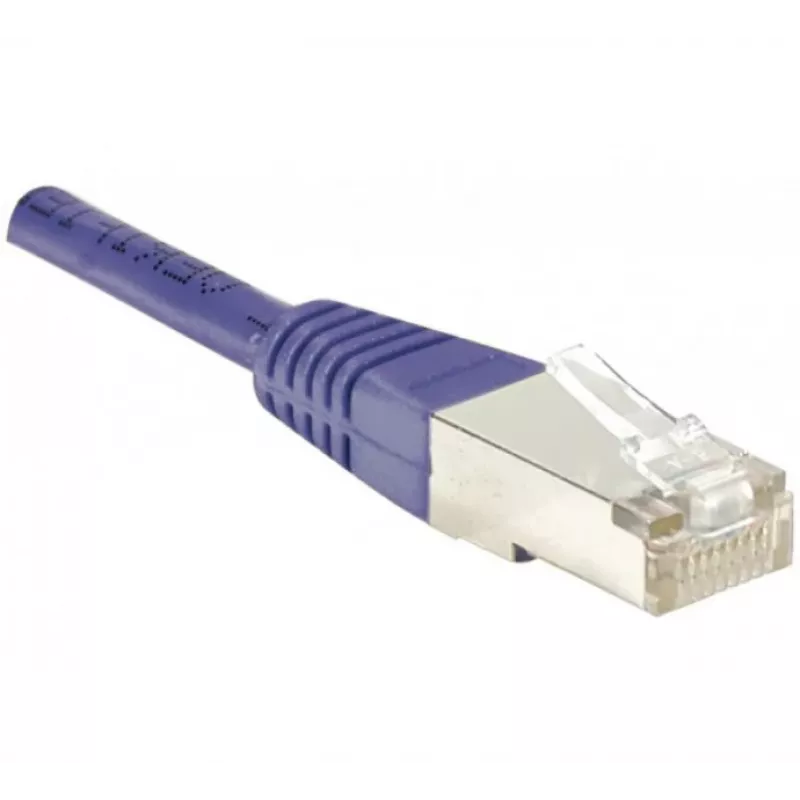 EXERTIS CONNECT Cat6 F/UTP patch kábel, RJ45, fialový, 0,5 m 234160