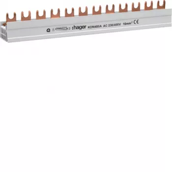 Hager KDN480A 4-pólová kolíková zbernica 80A 12 modulov