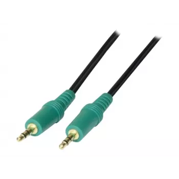 TECLINE audio kábel, 3,5 mm stereo jack konektor samec na konektor samec, 5,0 m, čierny 108897