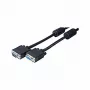 EXERTIS CONNECT SVGA monitorový kábel, 15-pólový HD D-Sub konektor samec na konektor samica, 2,0 m, čierny 119800