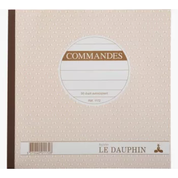 Le Dauphin Manifold Commandes blok objednávkových formulárov, 210 x 210 mm, 2-dielny samoprepisovací, 50 sád, biela/žltá (1172D)