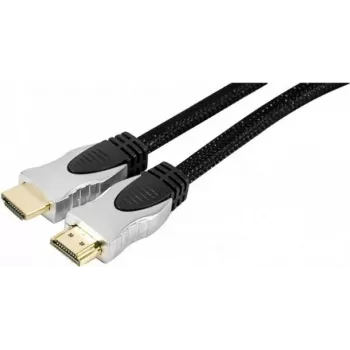 EXERTIS CONNECT High-Speed-HDMI kábel s Ethernet, pozlátený, pletený, 1,5 m, čierny 127899