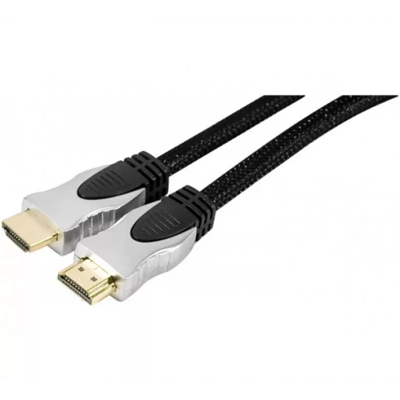 EXERTIS CONNECT High-Speed-HDMI kábel s Ethernet, pozlátený, pletený, 1,5 m, čierny 127899