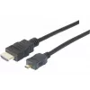 EXERTIS CONNECT Micro-HDMI kábel, High Speed s Ethernet, pozlátený, HDMI Type-A na Micro HDMI Type-D, 2,0 m 128495