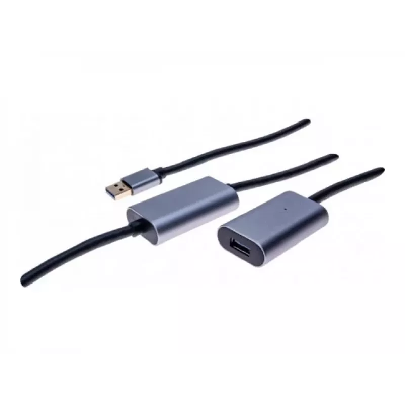 EXERTIS CONNECT aktívny USB 3.0 predlžovací kábel 10m, USB-A konektor samec na USB-A konektor samica, 5Gbps, čierna 149264