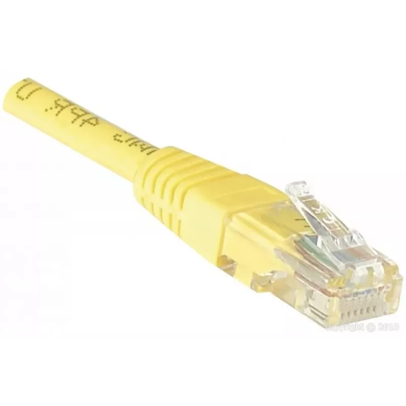 EXERTIS CONNECT Cat6 U/UTP patch kábel, RJ45, žltý, 1,5 m, Snagless EXC245740