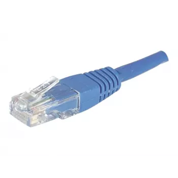 EXERTIS CONNECT Cat.6 U/UTP patch kábel, RJ45, modrý, 1,0 m, ochrana jazýčka 246710