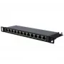 EXERTIS CONNECT Cat. 6A STP 10-palcový 0,5U 12-portový patch panel, čierny 257312