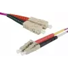 EXERTIS CONNECT 10m LC/UPC na LC/UPC OM4 multimode duplex LWL patch kábel, LSZH, erika fialová 392786