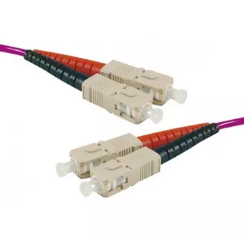 Exertis Connect OM4 optický patch kábel, SC duplex na SC duplex, UPC, 20 m, 50/125 µm, HD, 2 mm 392818
