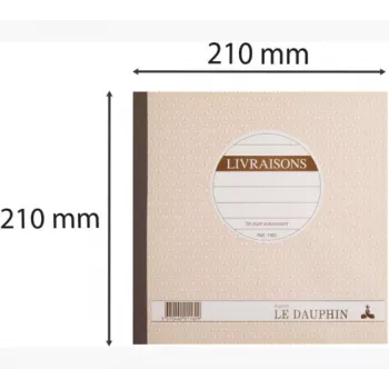Le Dauphin kniha dodacích listov, 210 x 210 mm, duplikát (1162D) - 1 kniha