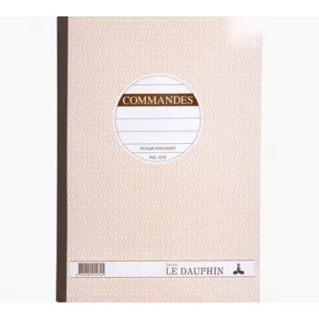 LE DAUPHIN Manifold Commandes A4 objednávkové formuláre s prekopírovaním, 2-dielne, samoprepisovacie, 297 x 210 mm, 50 sád na blok 1272D