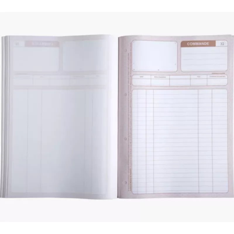 LE DAUPHIN Manifold Commandes A4 objednávkové formuláre s prekopírovaním, 2-dielne, samoprepisovacie, 297 x 210 mm, 50 sád na blok 1272D