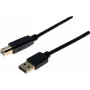EXERTIS CONNECT USB 2.0 premium kábel, pozlátený, USB A na USB B, 1,0 m, čierny 532427