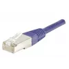 EXERTIS CONNECT Cat6 F/UTP patch kábel, fialový, 1,0 m, Slim Snagless Boot 234170