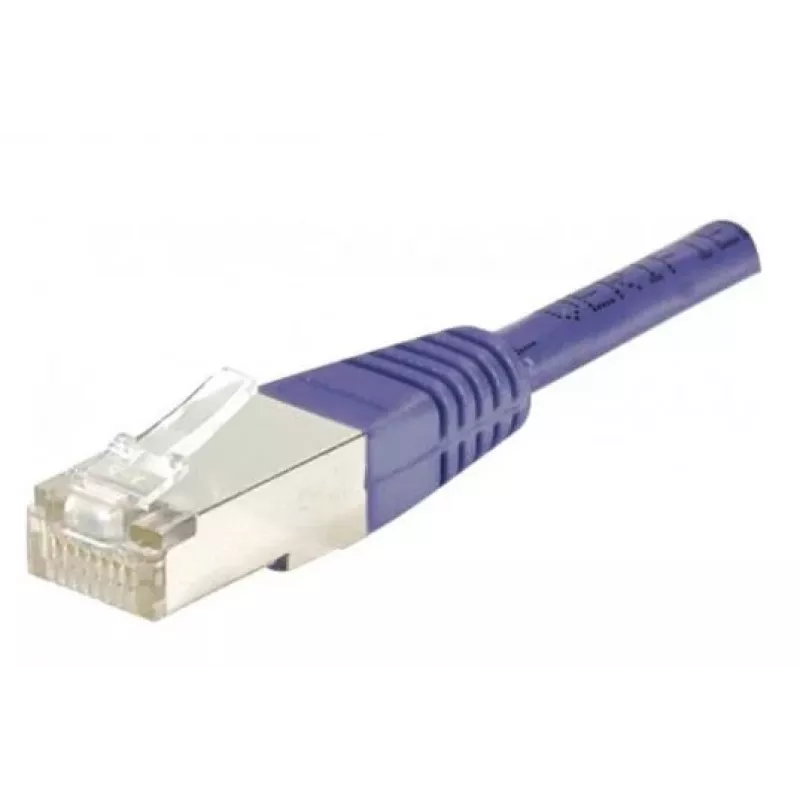 EXERTIS CONNECT Cat6 F/UTP patch kábel, fialový, 1,0 m, Slim Snagless Boot 234170