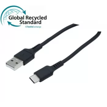 Exertis Connect USB 2.0 kábel, 60W, USB-A na USB-C, čierny, 1,0 m (532555)
