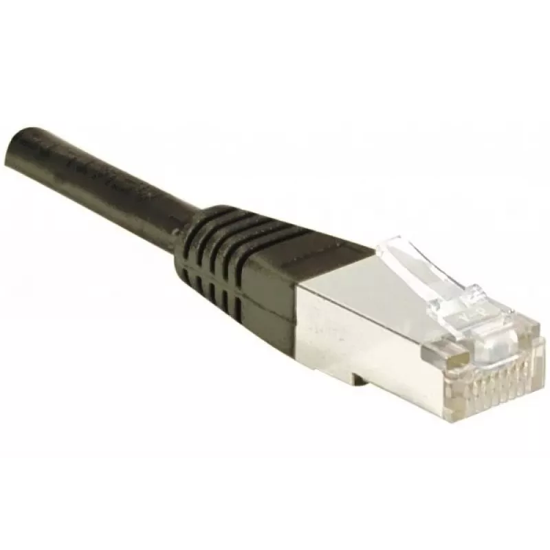 EXERTIS CONNECT Cat6 F/UTP patch kábel, 3 m, čierny, Slim Snagless Boot 234250