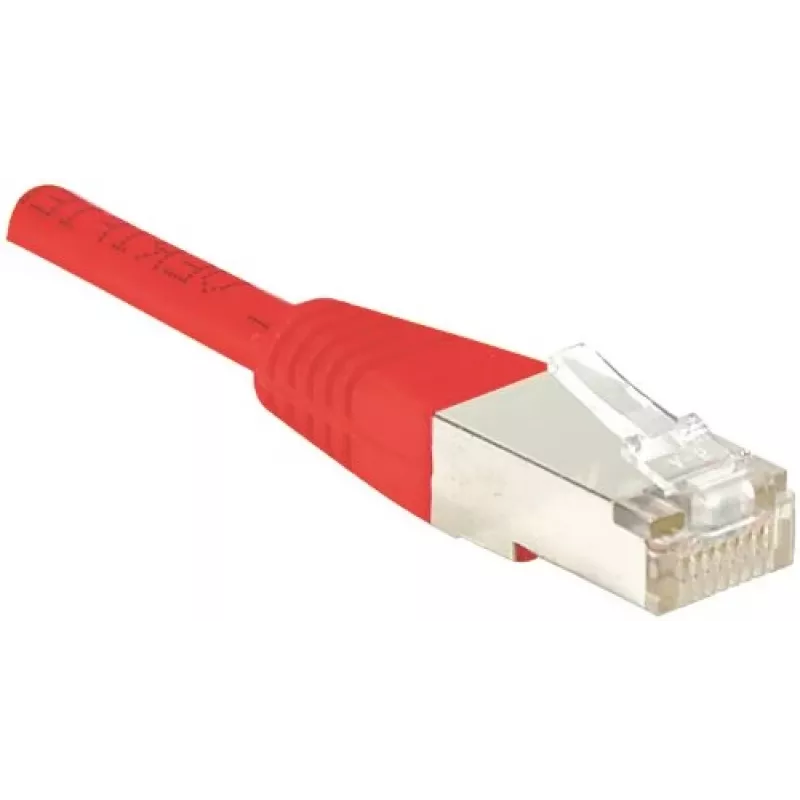 EXERTIS CONNECT Cat.6 F/UTP patch kábel, červený, 1,0 m, Slim Snagless Boot 842103